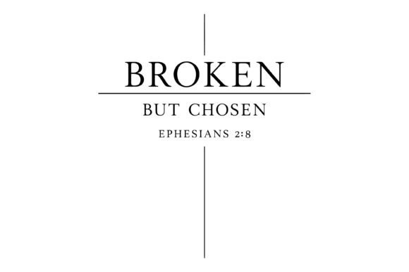 Broken but Chosen: A Versatile Christian Embroidery Design