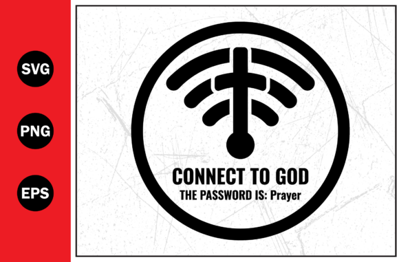 Connect to God Christian Wifi Svg Png for T-Shirt Designs
