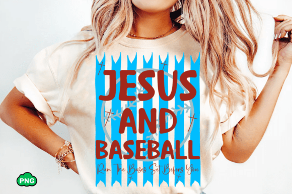 Jesus and Baseball Christian SVG for T-Shirt Designs