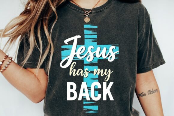 Jesus Has My Back PngWoman of Faith Svg_ for T-Shirt Designs