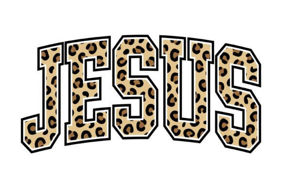 Jesus Leopard Print Typography: A Bold Graphics Choice for T-Shirt Designs