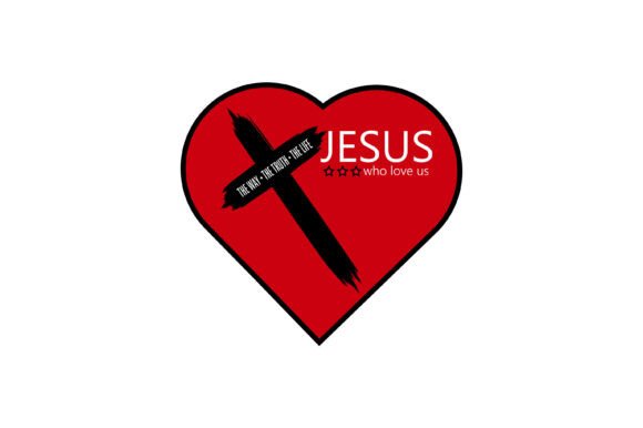 Jesus Who Loves Us: A Versatile Graphics Asset for T-Shirt Designs