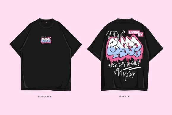 Living by Grace Christian Graffiti Tee: A Versatile Graphics Asset