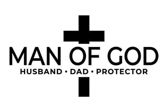 Man of God Christian Dad PNG for T-Shirt Designs and Graphics