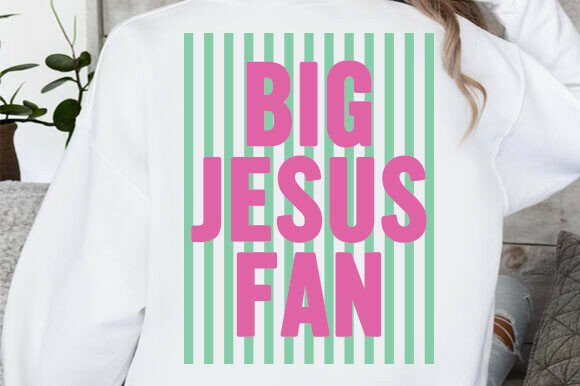 Striped Big Jesus Fan SVG: A Unique T-Shirt Design for Local Brands